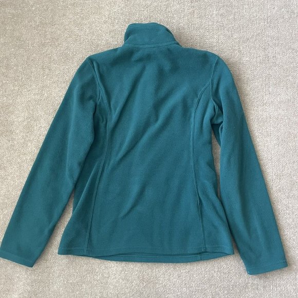 Eddie Bauer Jacket Womens XS Teal Green Fleece Quarter Zip Pullover Lightweight - Picture 8 of 8